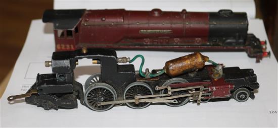 Two Hornby locomotives, various items of Hornby and Tri-ang rolling stock and accessories and sundry items,